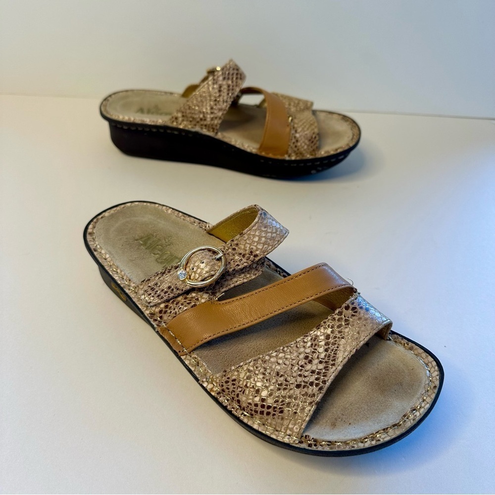 Alegria Colette Posh Gold Sandal Size 7-7.5 EU 37 - Picture 12 of 12